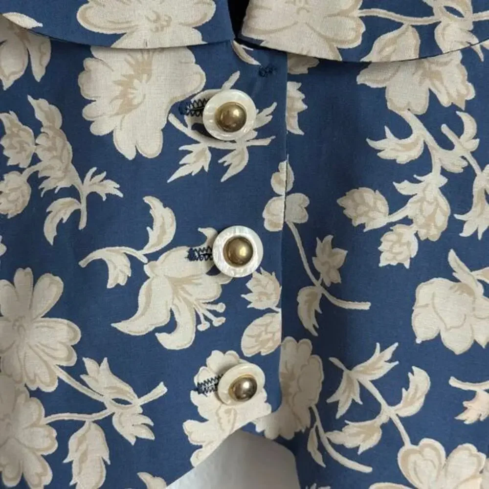 Vintage 90s E.D. Michaels Floral Vest Cottagecore Melanie Drucker Whimsigoth 16 - Picture 2 of 6